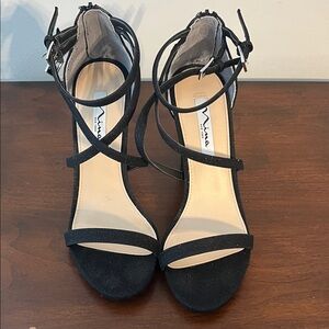 Nina Black Strappy Heels